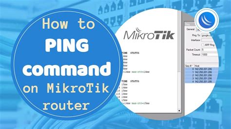 How to Use PING command on MikroTik router with Examples.
